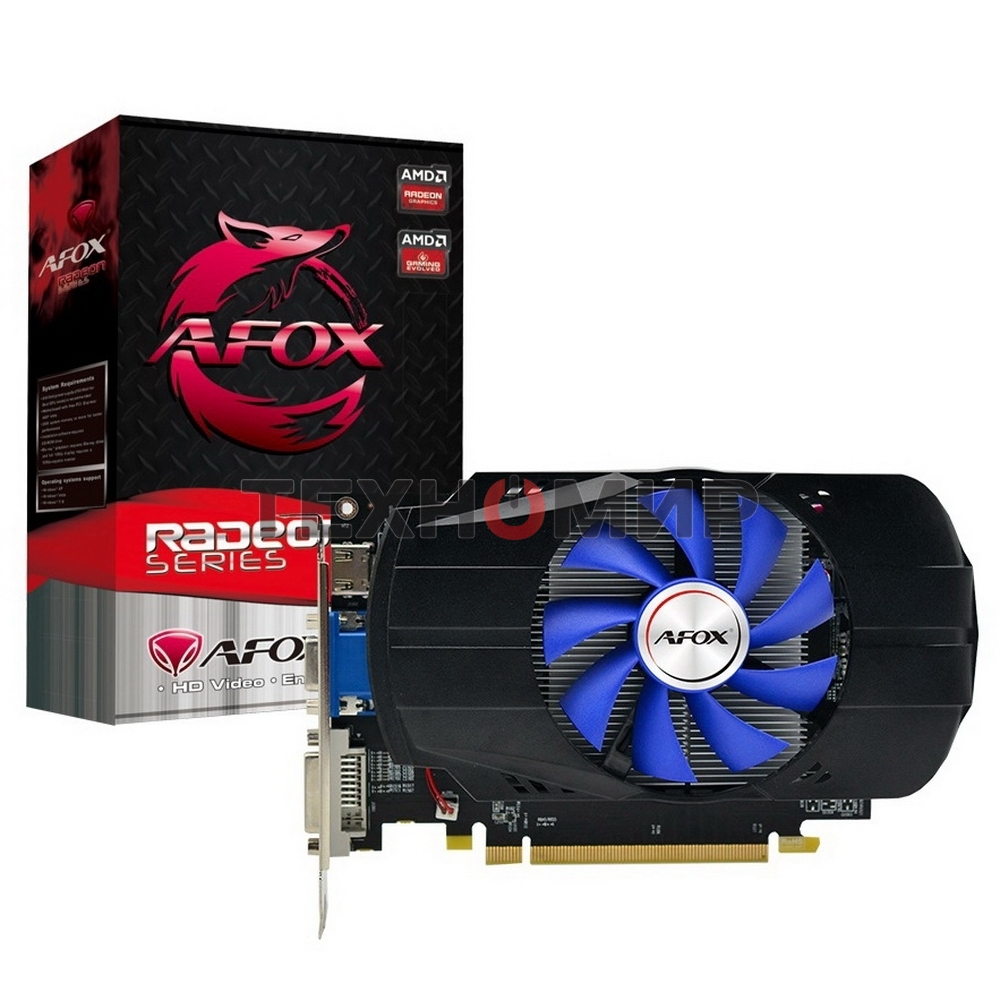Видеокарта AFOX R7 350 Single Fan 2Gb GDDR5 128bit VGA DVI HDMI RTL 30 (784238)