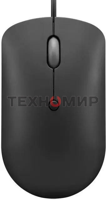 Мышь проводная Lenovo 400 черный, 2400 dpi, USB-C, кнопки - 4