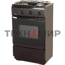 Плита газовая Flama CG 3202 B коричневый, конфорок 2 шт, духовка 30 л, 50 см x 85 см x 35 см