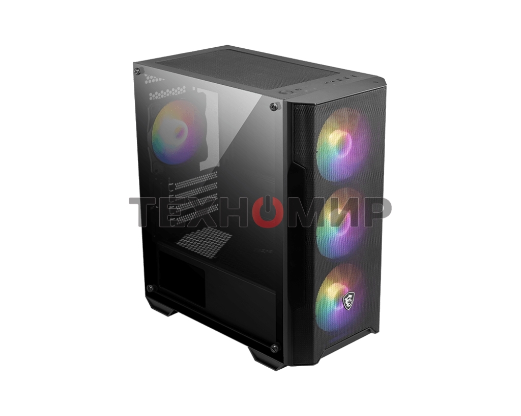 Компьютерный корпус MSI MAG FORGE M100A, Mini-Tower, черный 4x120мм