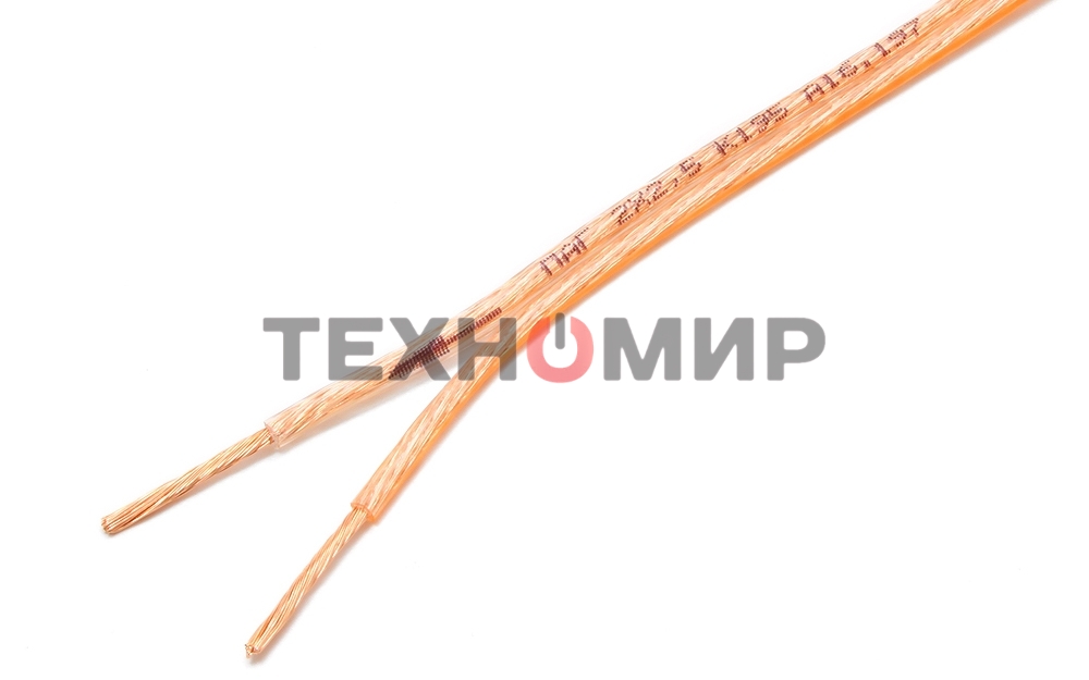 Акустический кабель Power Cube, 2x2,5, 100M, прозрачный, на катушке