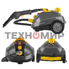 Универсальный отпариватель-пароочиститель Endever Odyssey Q-808, темно-серый/желтый, мощность 1500 Вт, 3,5 бар, бак 700 мл, 85 г/мин, 2 шт/уп.