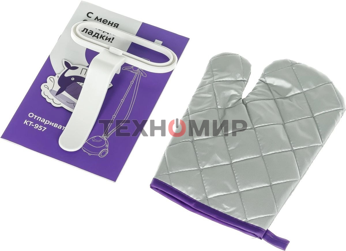 Отпариватель Kitfort КТ-957 белый/бирюзовый, 1500 Вт, 25 г/мин, 1900 мл