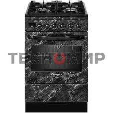 Плита комбинированная Gefest ПГЭ 5502-04 0053 черный, конфорок 4 шт, духовка 55 л, 50 см x 85 см x 58.5 см