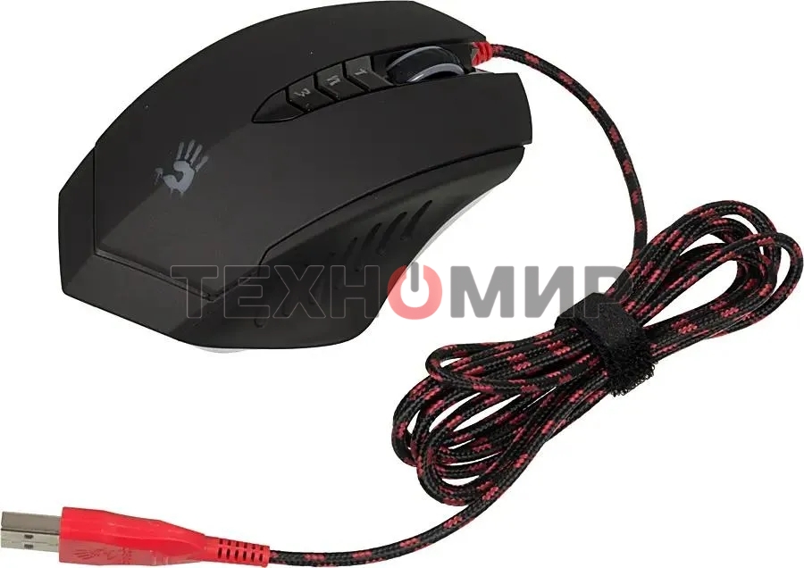 Мышь проводная A4Tech Bloody V8M Max черный, 12000 dpi, USB, кнопки - 10