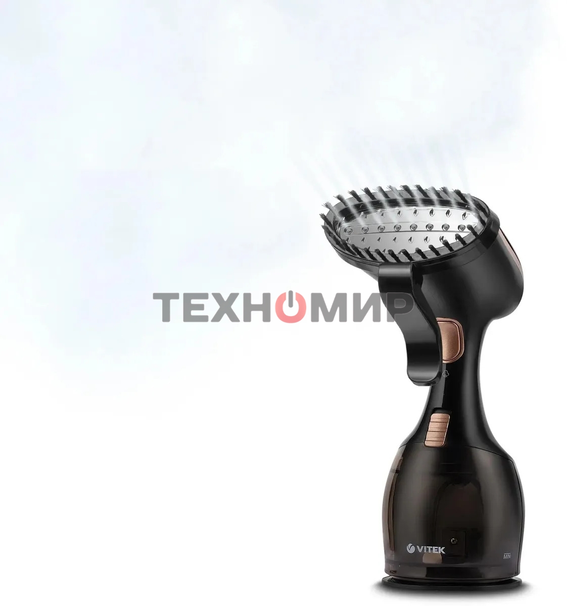 Отпариватель Vitek VT-2440 черный/золотистый, 1500 Вт, 32 г/мин, 270 мл