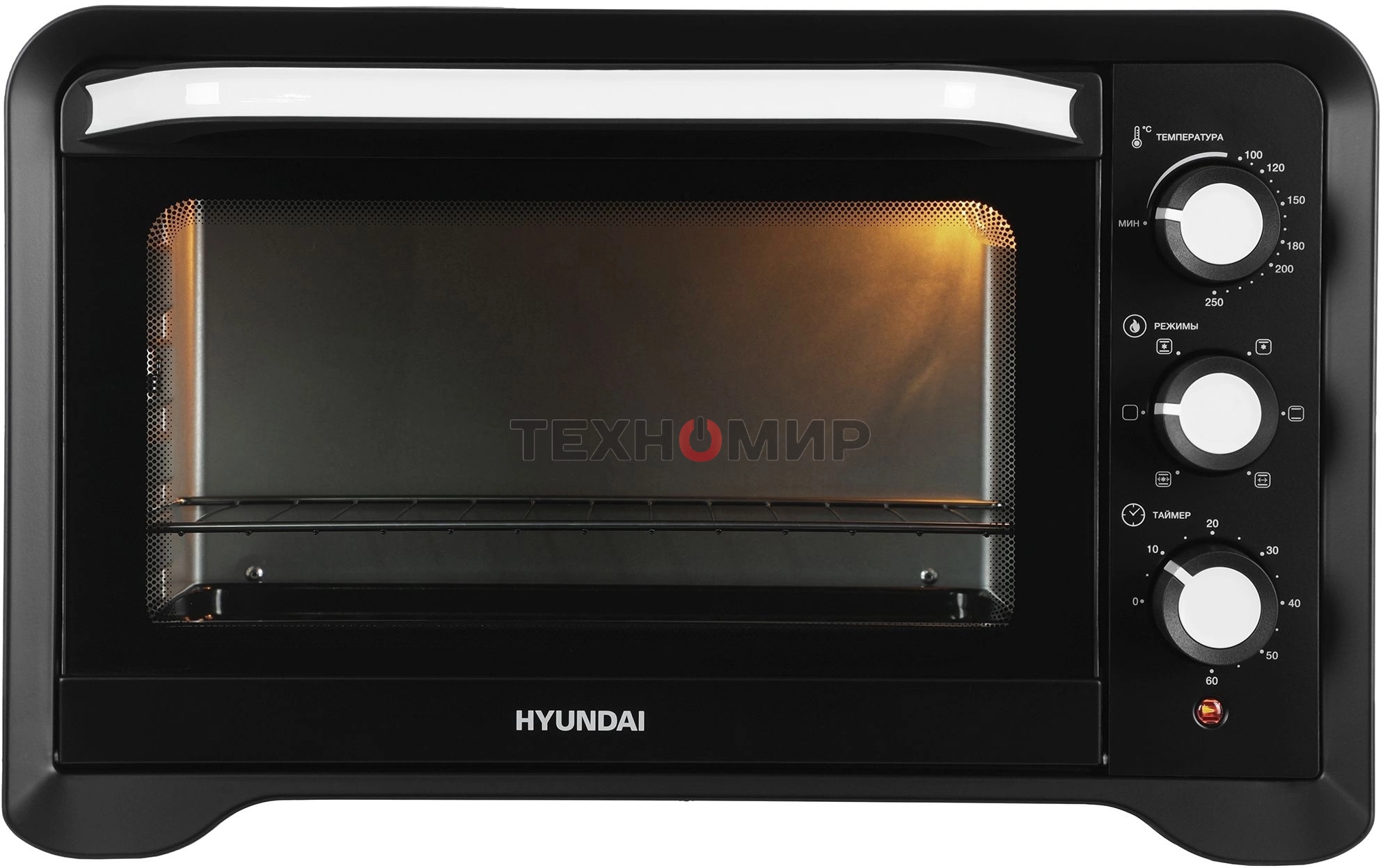 Мини-печь Hyundai MIO-HY094 35 л, 1600 Вт, черный