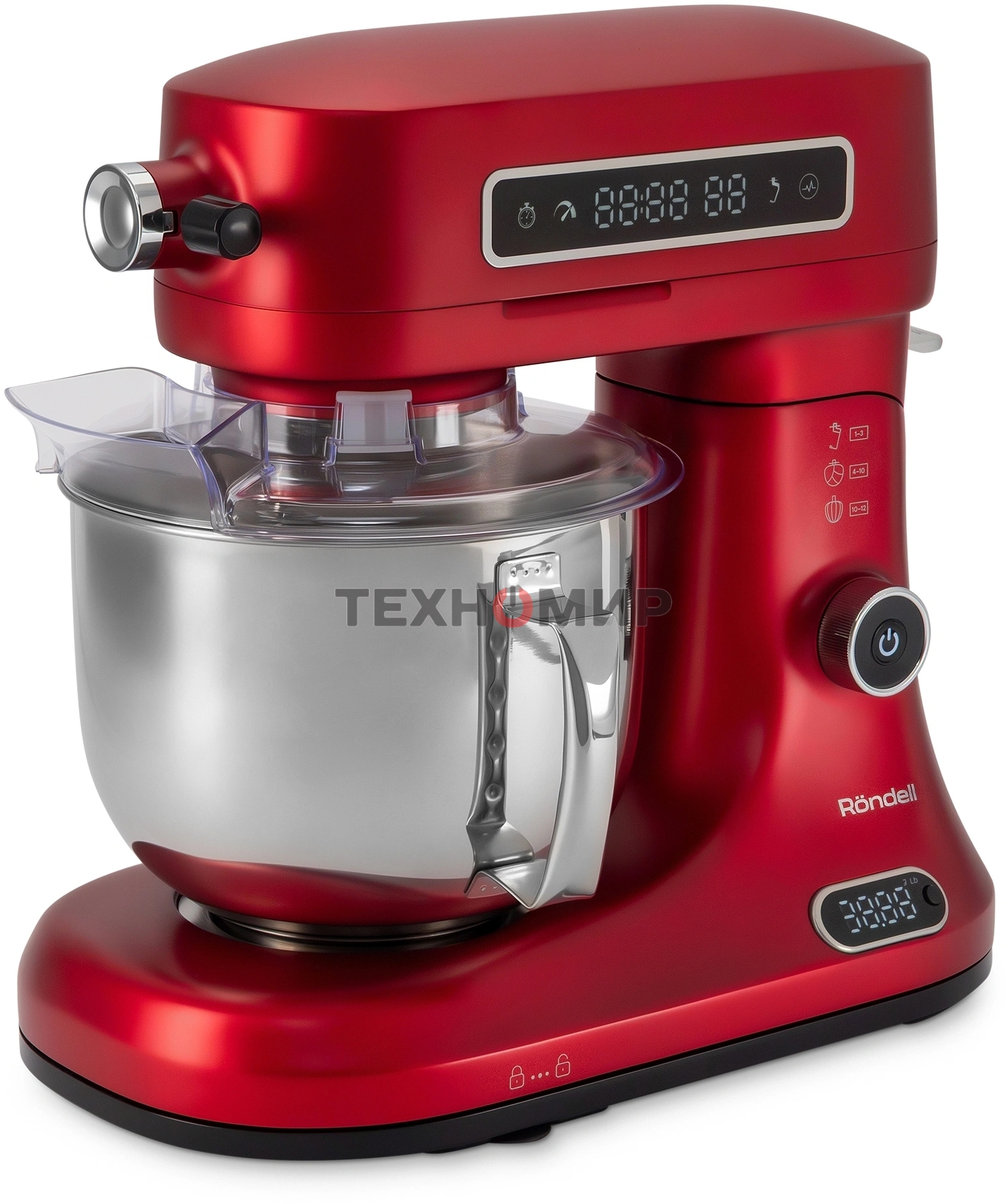 Кухонная машина Rondell RDE-KM900 планетар.вращ. 1900Вт красное вино