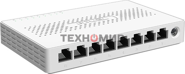 Коммутатор неуправляемый Tenda SM108, 8 портов, 8x2,5Gbит/с, настольный, пластиковый корпус