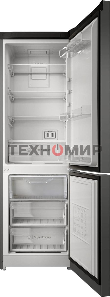 Холодильник Indesit ITS 5180 NG, темно-серый, двухкамерный 220/78л морозилка снизу, No Frost