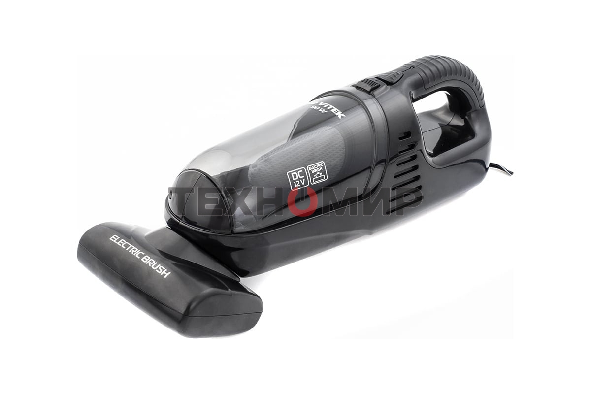 Пылесос автомобильный Vitek VT-1850(BK) 90 Вт/Моющийся фильтр.