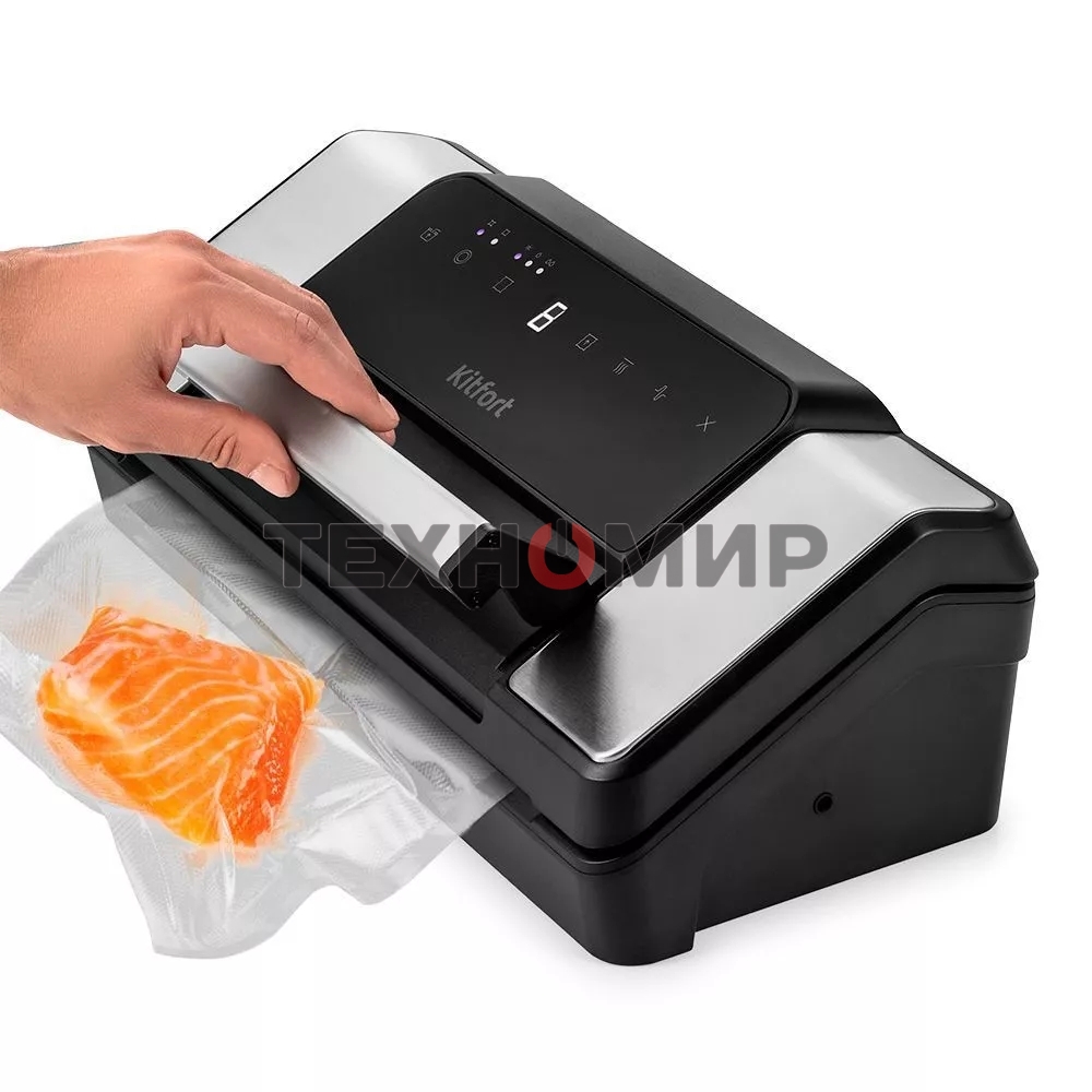 Вакуумный упаковщик Kitfort КТ-1532 130Вт черный/серебристый