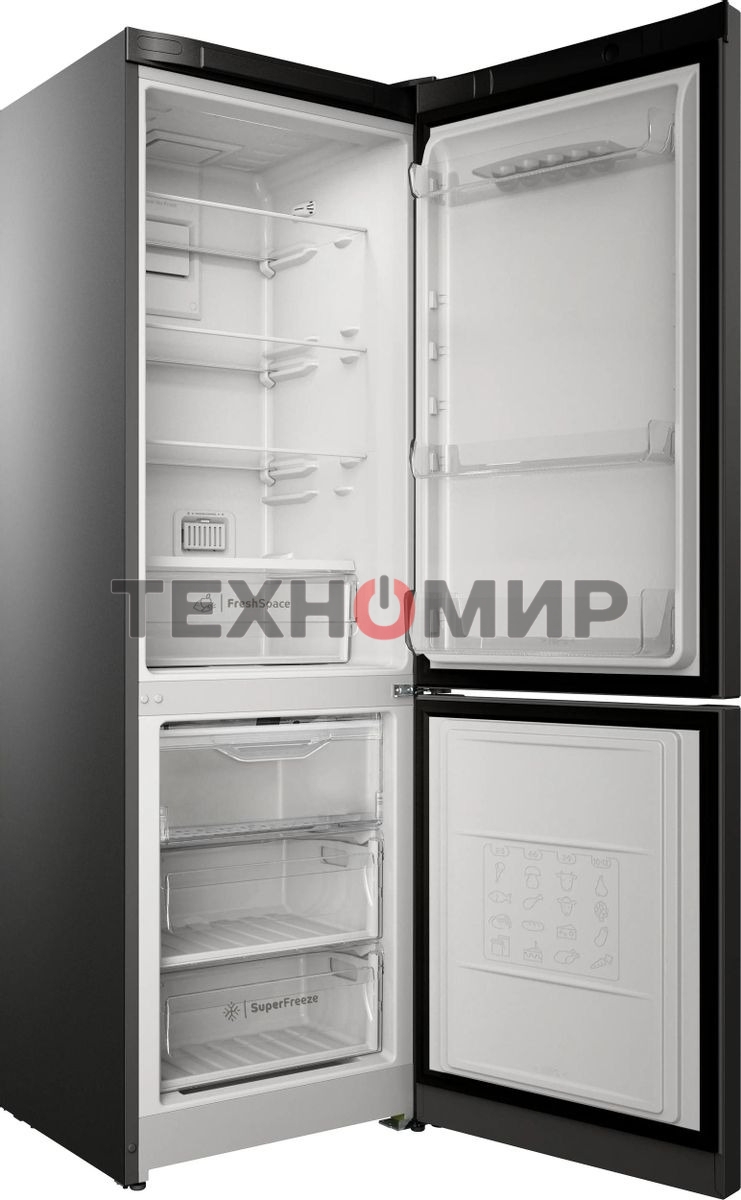 Холодильник Indesit ITS 5180 NG, темно-серый, двухкамерный 220/78л морозилка снизу, No Frost