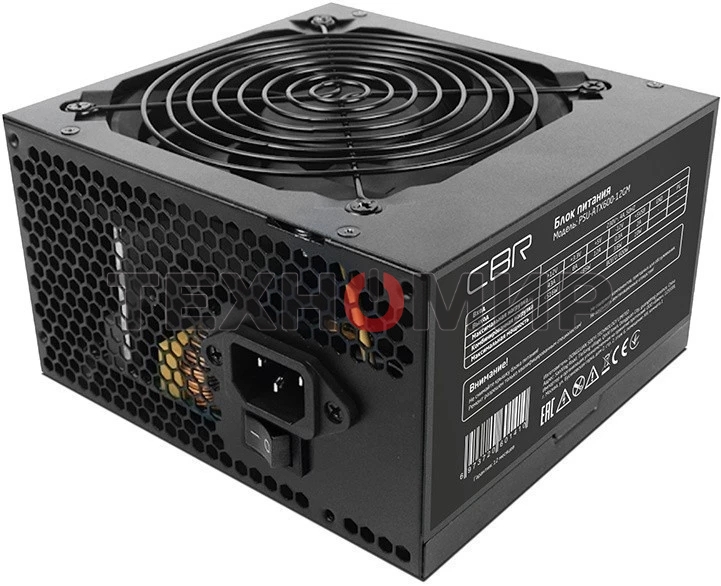 Блок Питания CBR PSU-ATX600-12GM, 600Вт, 80 PLUS Bronze, 120мм, черный