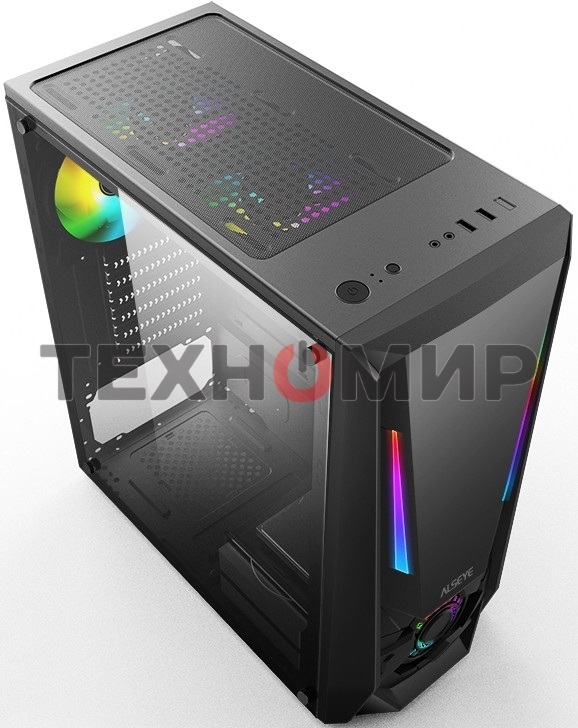 Компьютерный корпус ALSEYE Reactor-B Mini-ITX/Micro ATX/ATX, USB 2.0*2+HD Audio+USB 3.0*1 USB 2.0*2+HD Audio+USB 3.0*1