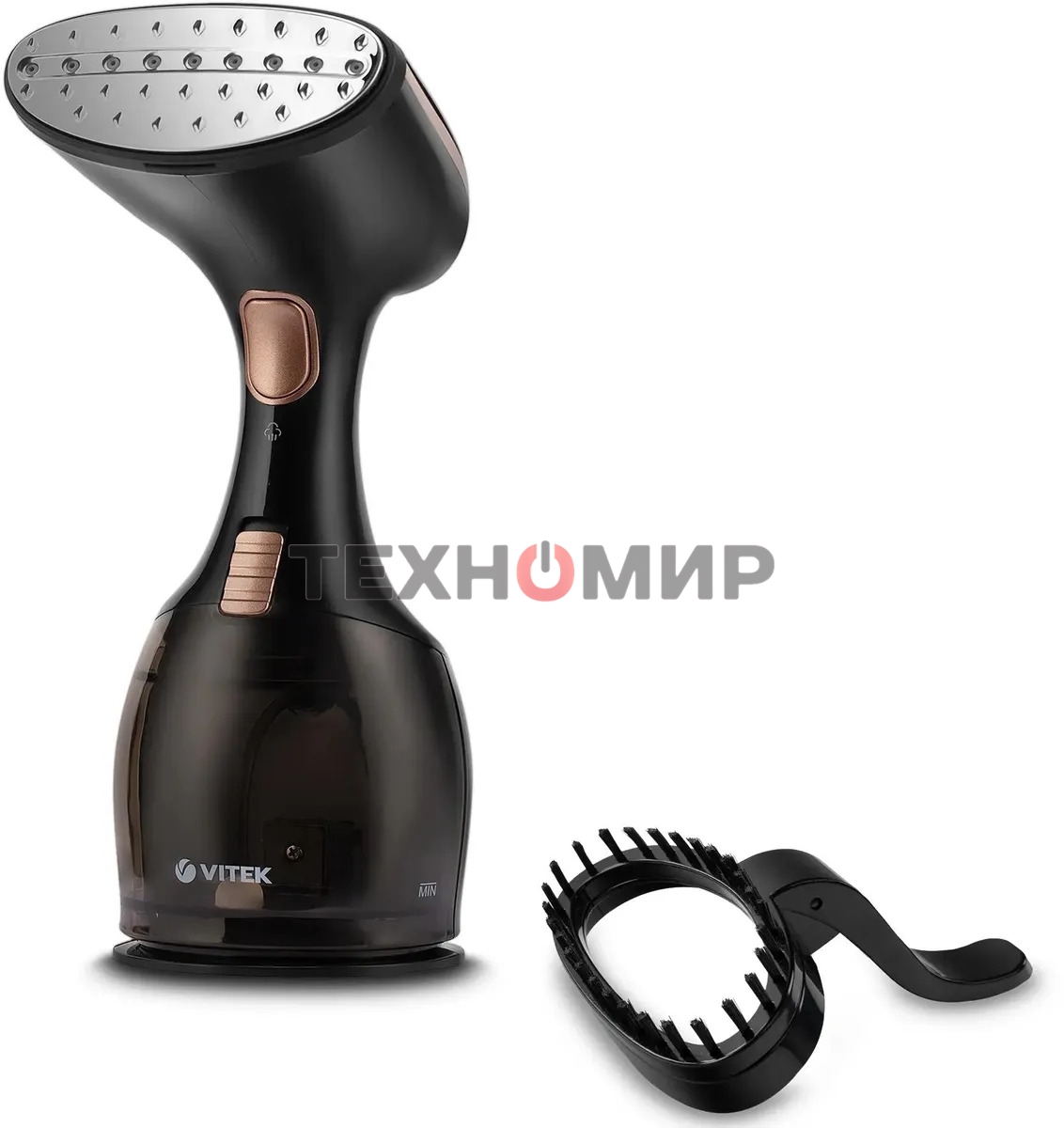 Отпариватель Vitek VT-2440 черный/золотистый, 1500 Вт, 32 г/мин, 270 мл