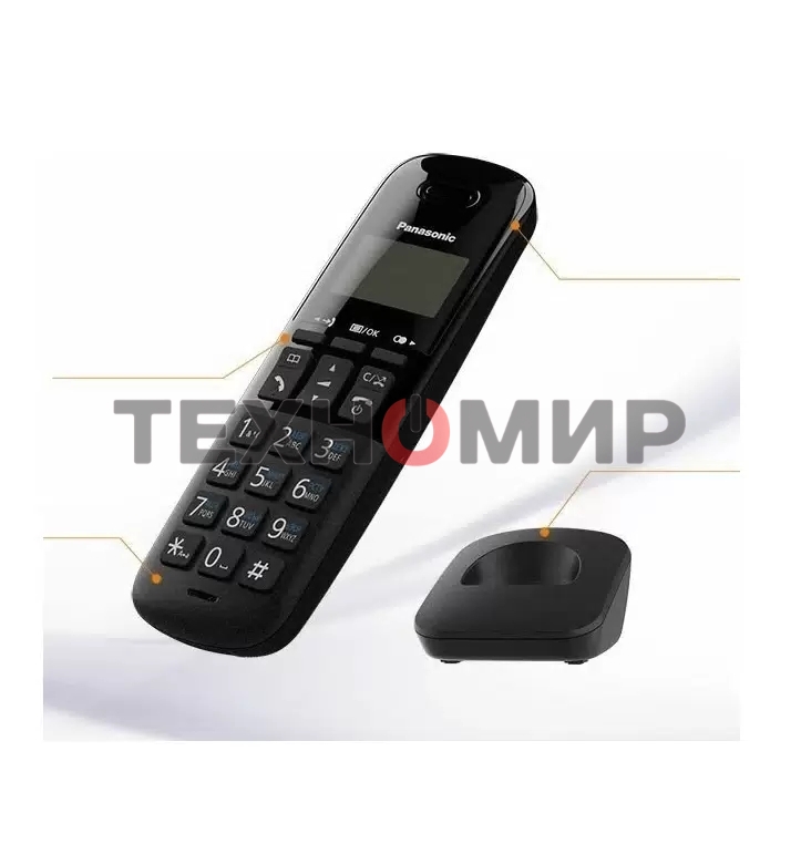 Телефон беспроводной (DECT) Panasonic KX-TGb610RUB черный АОН