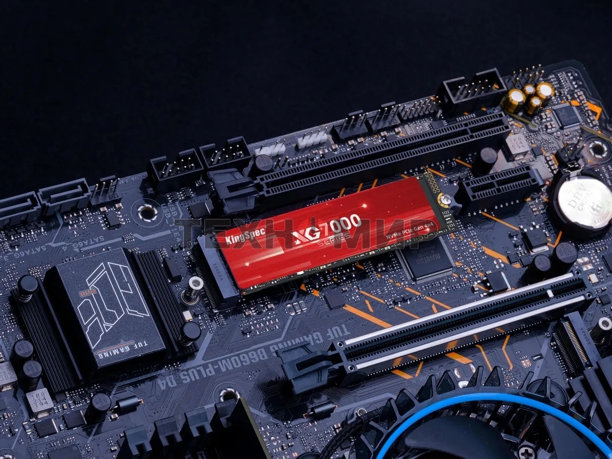 Накопитель SSD KingSpec XG7000, 1Tb, PCIe 4.0 x4, M.2 2280, NVMe, R/W 7400/6600