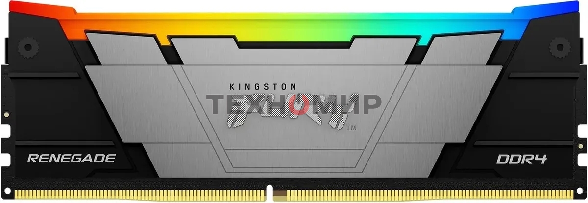 Оперативная память Kingston Fury Renegade, DDR4, 8GB (1x8GB), 3600MHz, CL16, DIMM, с радиатором, RGB, серебристый/черный