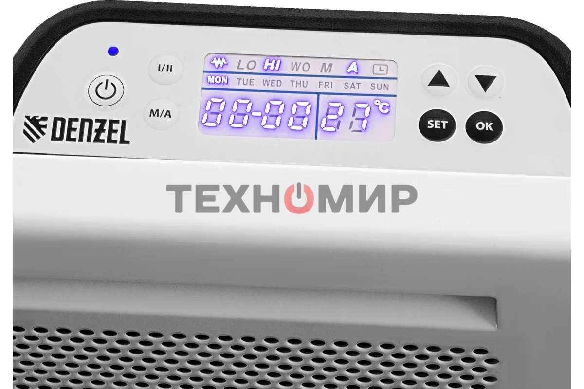 Конвектор электрический гибридный Denzel HybridX-2000 белый, 2000 Вт, 30 м2, термостат, дисплей