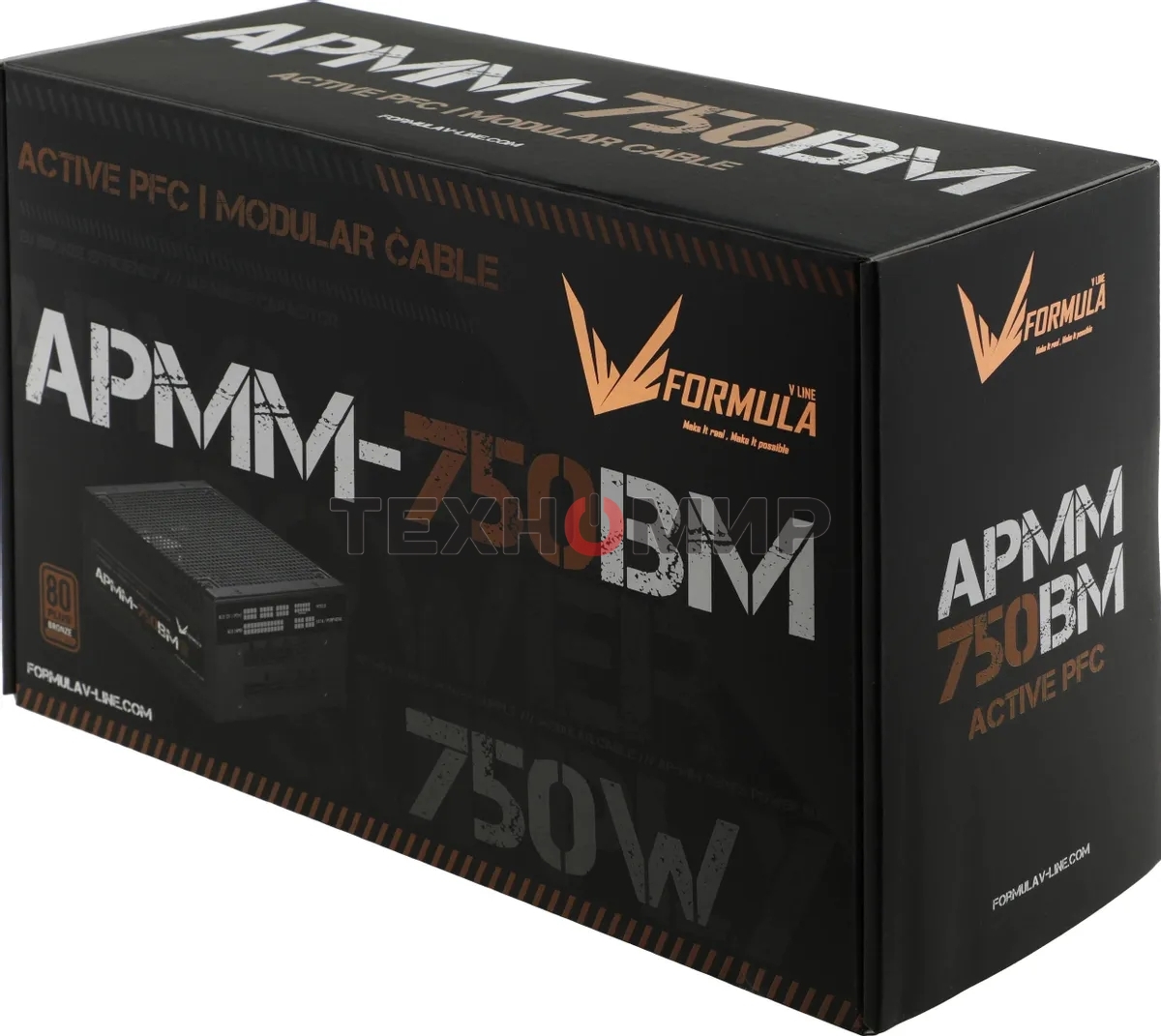 Блок питания Aerocool/Formula ATX 750W APMM-750BM 80 PLUS bronze (20+4pin) APFC 140мм fan 6xSATA Cab Manag RTL