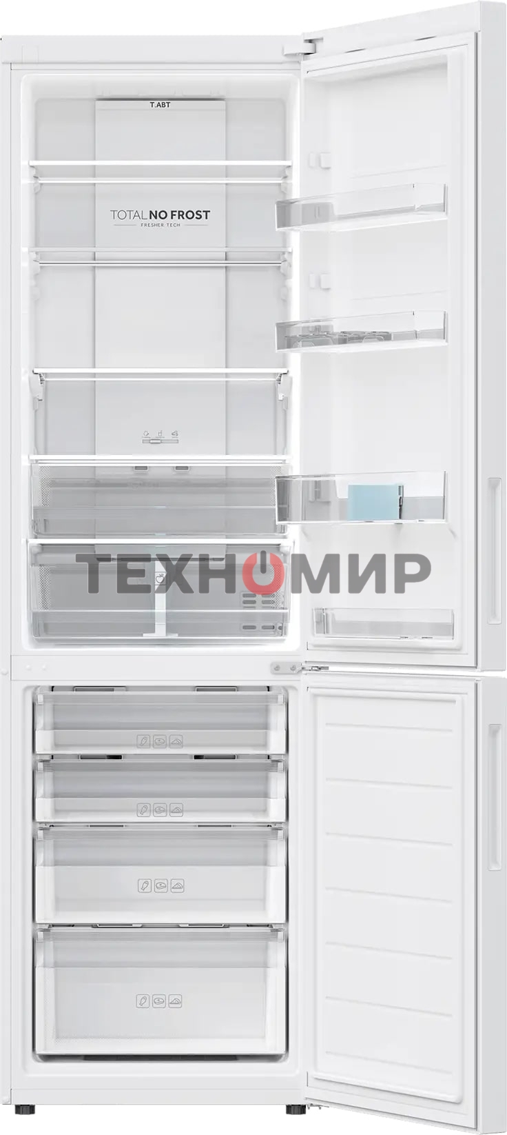 Холодильник Haier C2F620CWU1 белый двухкамерный 278/108л морозилка снизу, No Frost