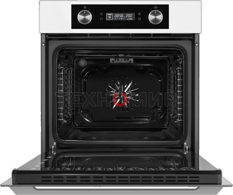 Шкаф духовой электрический Maunfeld AEOH60102W, 60л, дверца с 3 стеклами, белый