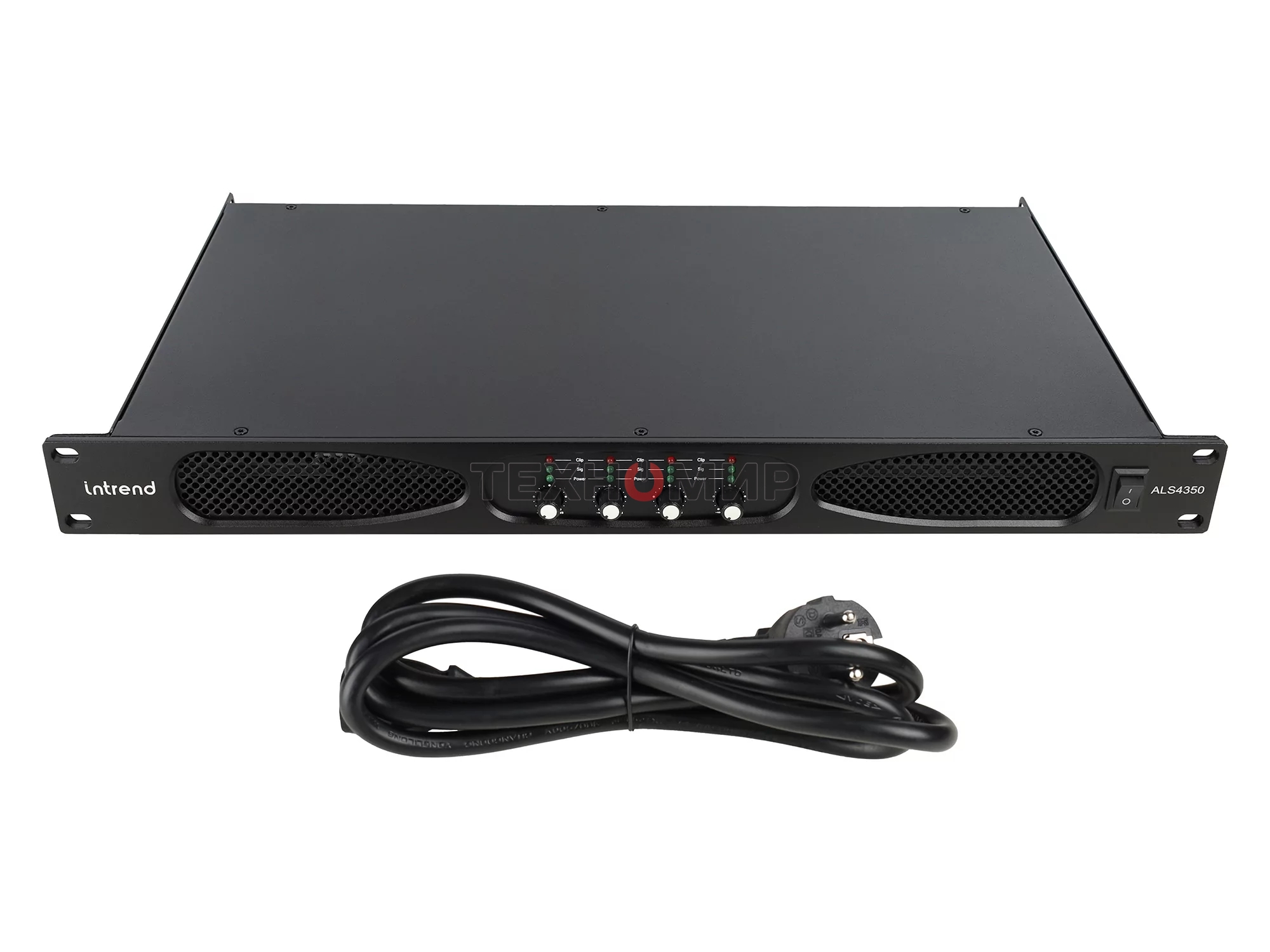 Усилитель Intrend ALS 4350 Четырехканальный, 4х350Вт/8Ом, 4х580Вт/4Ом, 2х1160Вт/8Ом