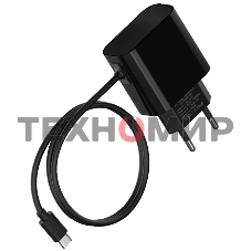 Сетевое зарядное устройство Maxvi CHL-240T 2.4A, with Type-C cable, черный