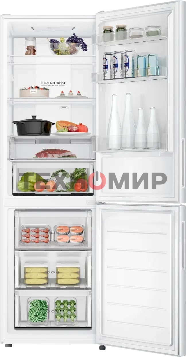 Холодильник Haier CEF536CWG белый двухкамерный 240/105 л морозилка снизу, No Frost