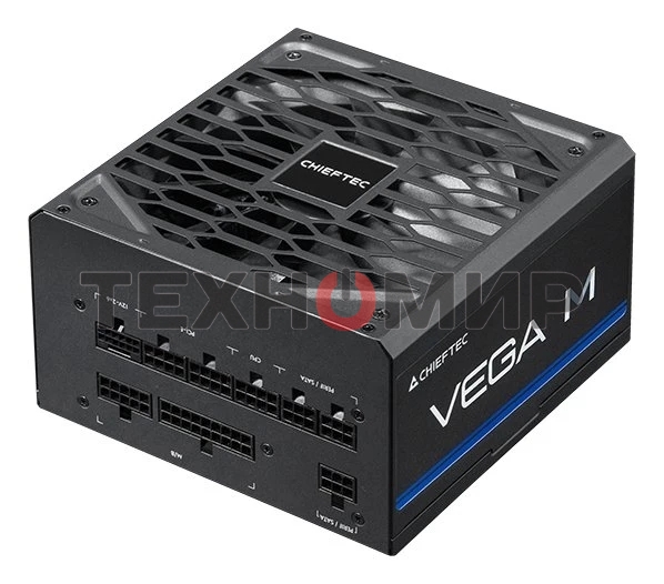 Блок питания Chieftec Vega M PPG-850-C (ATX 3.1, 850W, 80 PLUS GOLD, Active PFC, 135мм fan, Gen5 PCIe, Full Cable Management) Retail