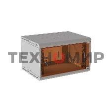 Шкаф коммутационный Suprlan (05-1093) настенный 12U 600x450 мм пер. дв. стекл направл. под закл. гайки 70 кг RAL 7035 385 мм 19 кг 500 мм