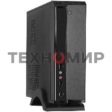 Компьютерный корпус ExeGate EX268691RUS Компьютерный корпус MiniITX ExeGate MI-207 Black, miniITX/mATX, (M450, 80мм), 2хUSB, Audio