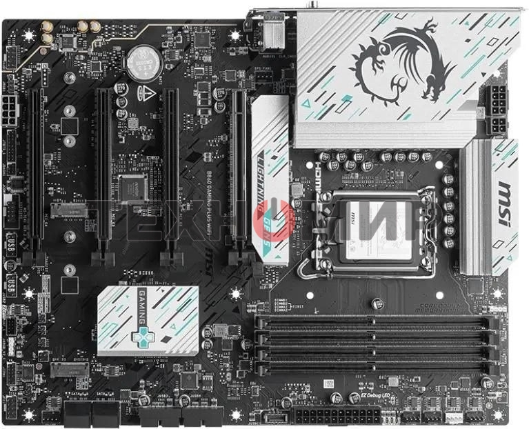 Материнская плата MSI B860 GAMING PLUS WIFI, LGA 1851, Intel B860, 4xDDR5, 4xSATA, 3xM.2, 1xPCIe 4.0 x4, 1xPCIe 5.0 x16, 1xDP, 1xHDMI, 1xUSB-C, 1x 5Gb LAN, 4xUSB-A 2.0, 2xUSB-A 3.2 Gen 1, 2xUSB 3.2 Gen 2, 7.1, 3x3.5 мм, ATX