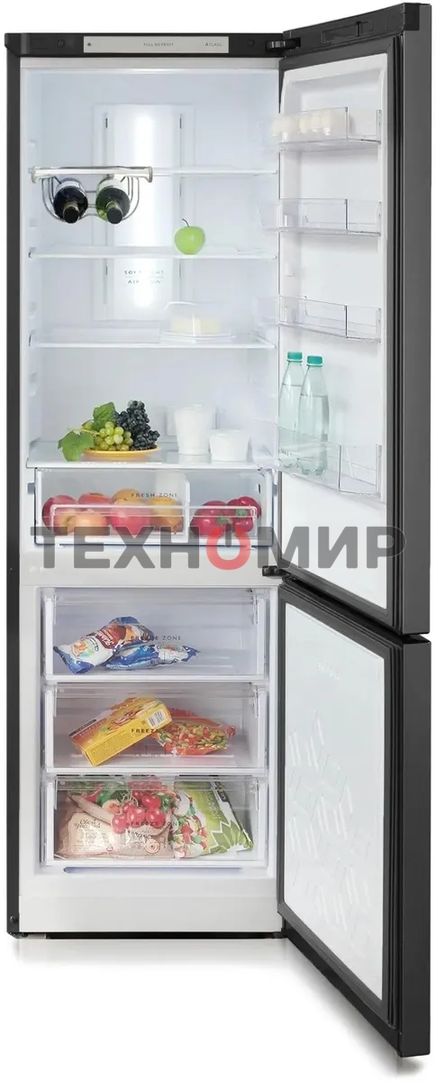 Холодильник Бирюса Б-W960NF графит двухкамерный 240/100л морозилка снизу, No Frost