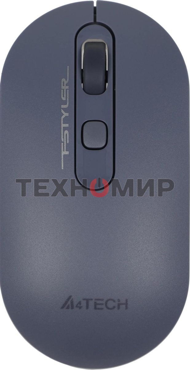 Мышь беспроводная A4Tech Fstyler FG20 пепельный/синий, 2000 dpi, радиоканал, USB, кнопки - 4