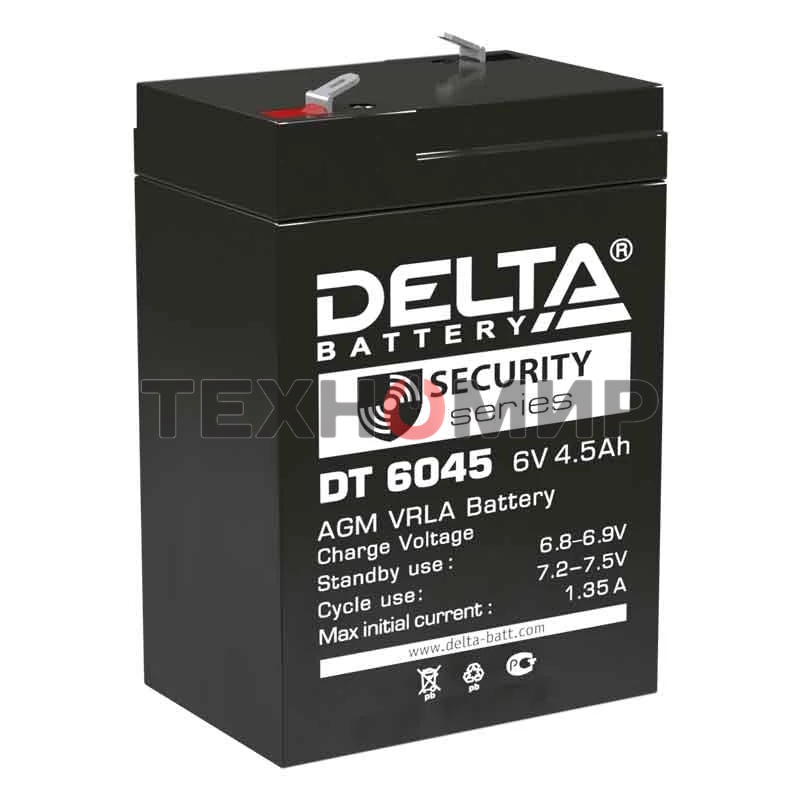 Батарея для ИБП Delta DT 6045 (6V, 4.5Ah)