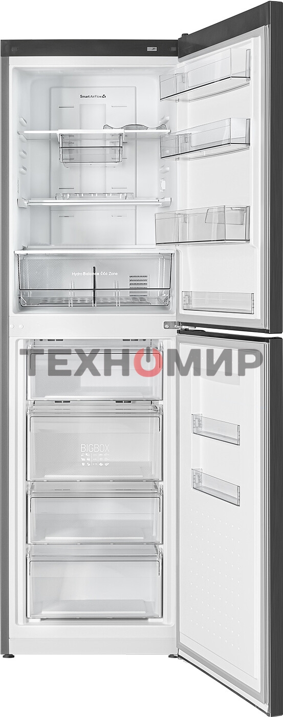 Холодильник Atlant ХМ-4623-159-ND черный металлик двухкамерный 187/125л морозилка снизу