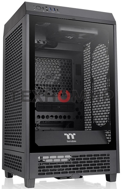 Компьютерный корпус Thermaltake The Tower 200 черный без БП miniITX 11x120мм 5x140мм 2xUSB 3.0 audio bott PSU