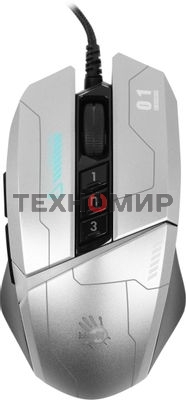 Мышь проводная A4Tech Bloody W60 Max серый/черный, 10000 dpi, USB, кнопки - 10