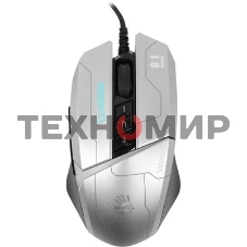 Мышь проводная A4Tech Bloody W60 Max серый/черный, 10000 dpi, USB, кнопки - 10