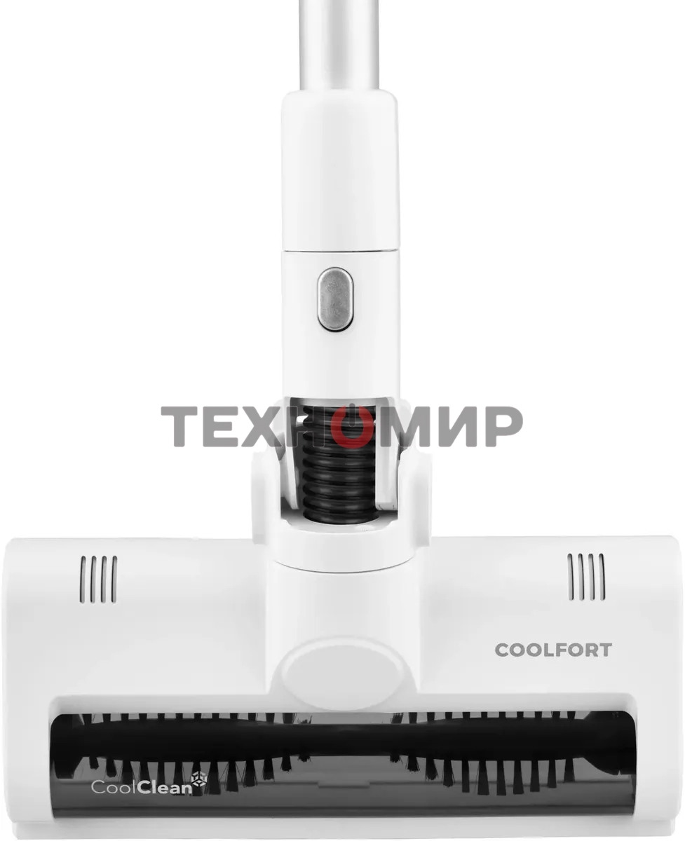 Пылесос вертикальный Coolfort CF-3003 белый, питание от аккумулятора, 260 Вт, уборка сухая, пылесборник 0.5 л, работа от АКБ max 40 мин.