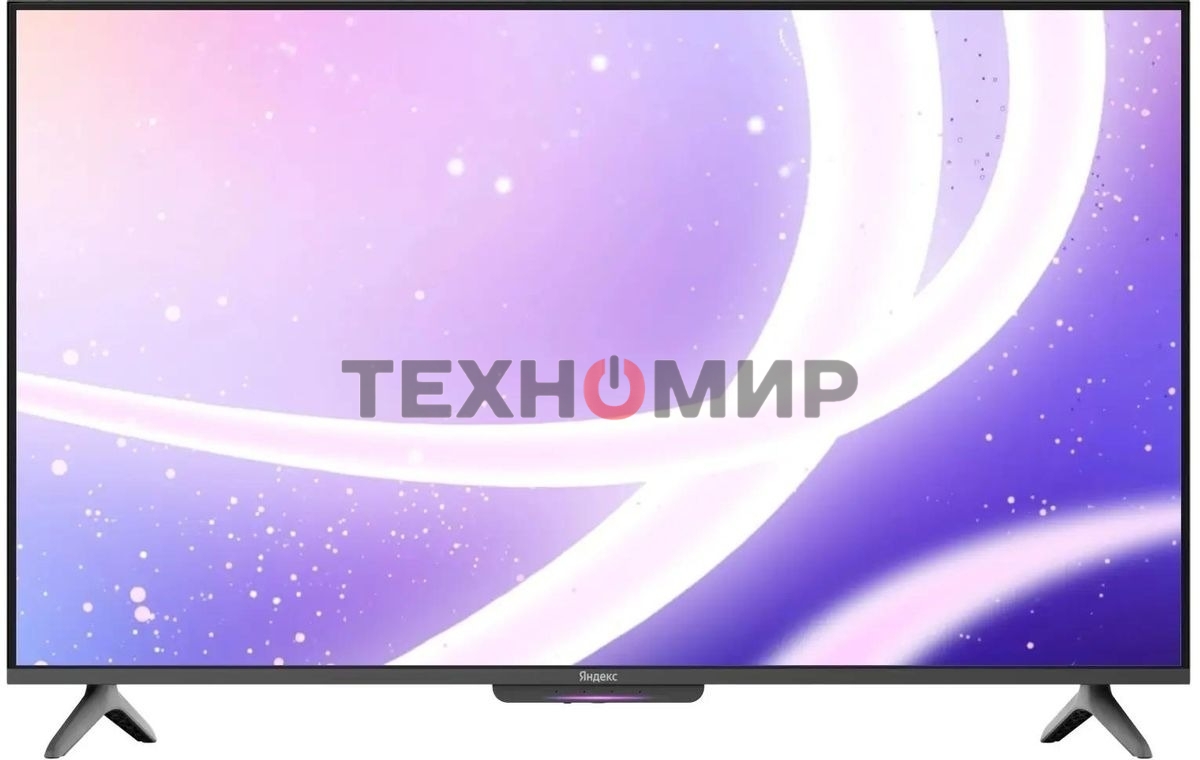 Телевизор Яндекс 55'' YNDX-00076 черный LED UHD 60Hz Бейсик с Алисой на YaGPT 3GB/32GB