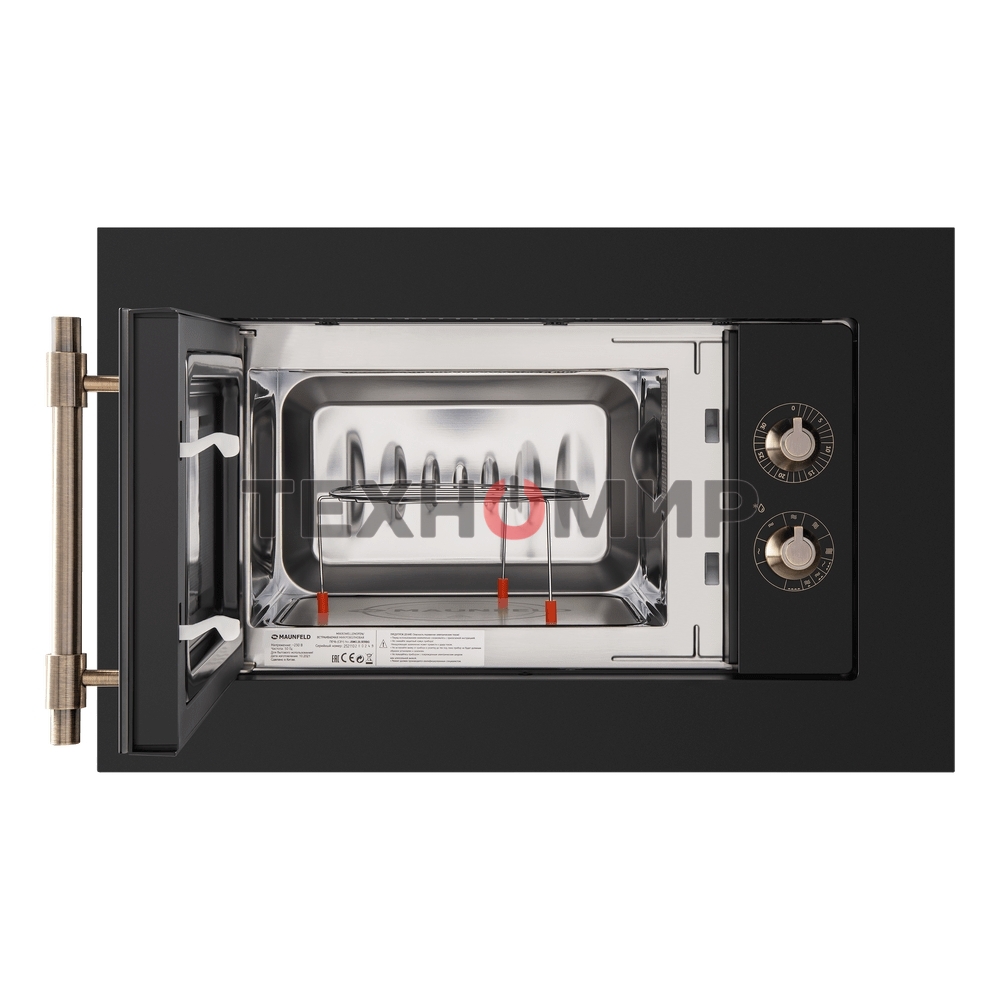 Встраиваемая микроволновая печь Maunfeld JBMO.20.5ERBG 20 л, 700 Вт, переключатели - поворотный механизм