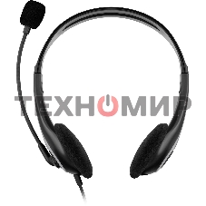 Наушники с микрофоном Оклик HS-M300 черный/серый 1.8м накладные оголовье (1876323)