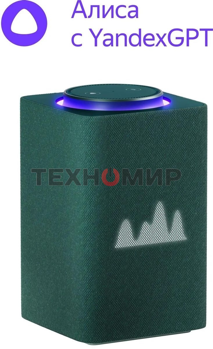 Умная колонка Яндекс Станция Макс, Zigbee, 65Вт, с голосовым ассистентом Алиса на YaGPT, зеленый (YNDX-00053Z)
