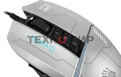 Мышь проводная A4Tech Bloody W60 Max серый/черный, 10000 dpi, USB, кнопки - 10