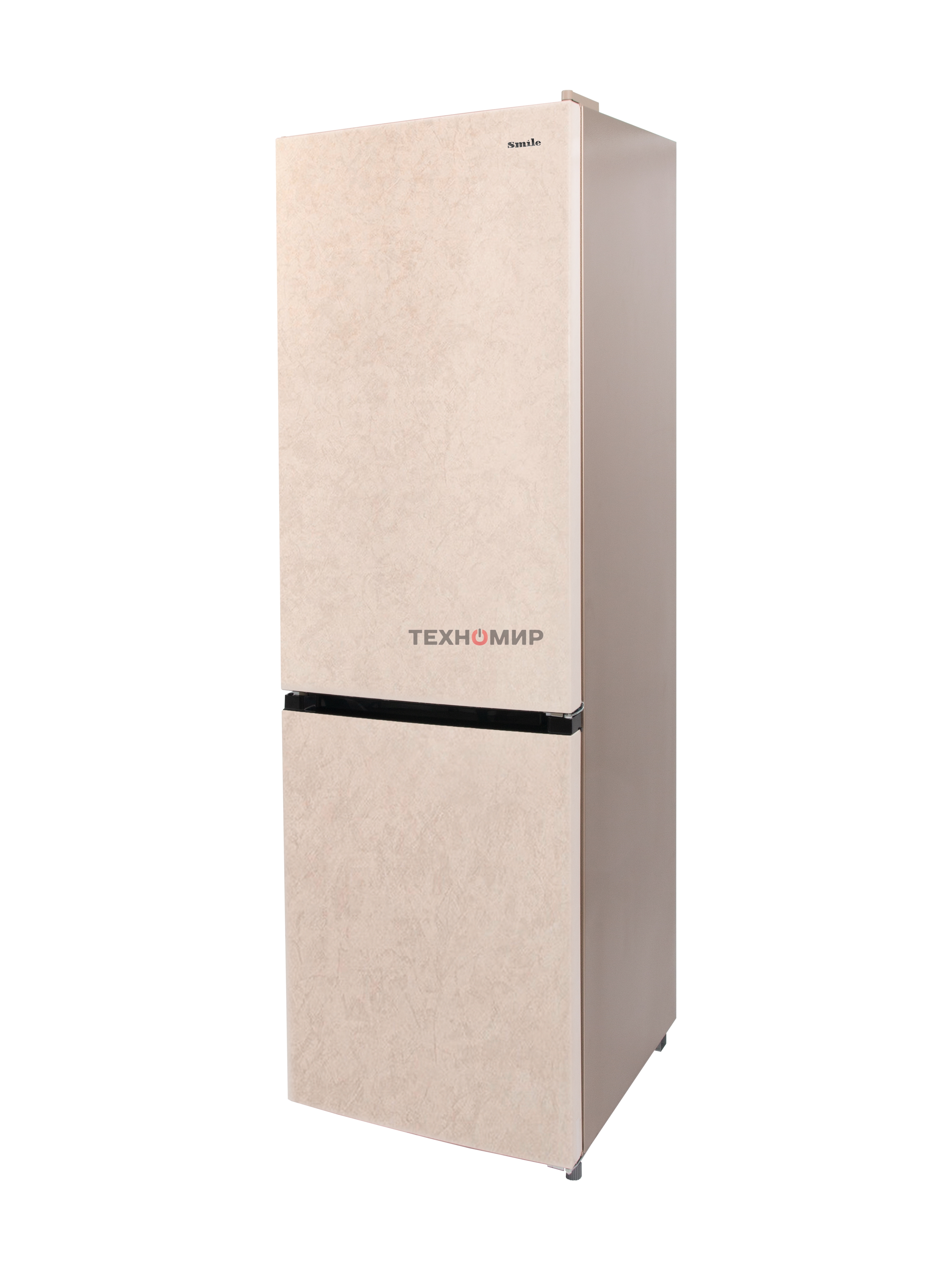 Холодильник Smile SRF348BGT бежевый мрамор двухкамерный 215/95 л морозилка снизу, No Frost