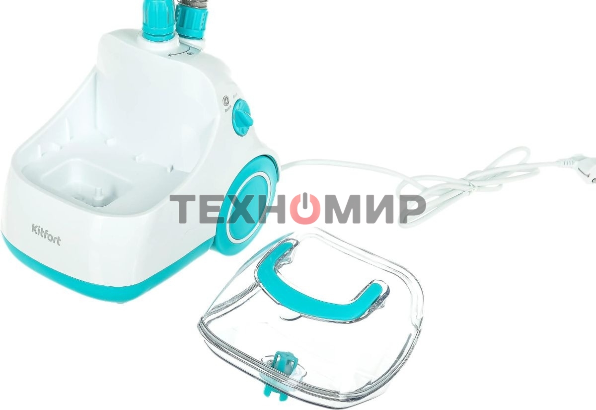 Отпариватель Kitfort КТ-957 белый/бирюзовый, 1500 Вт, 25 г/мин, 1900 мл