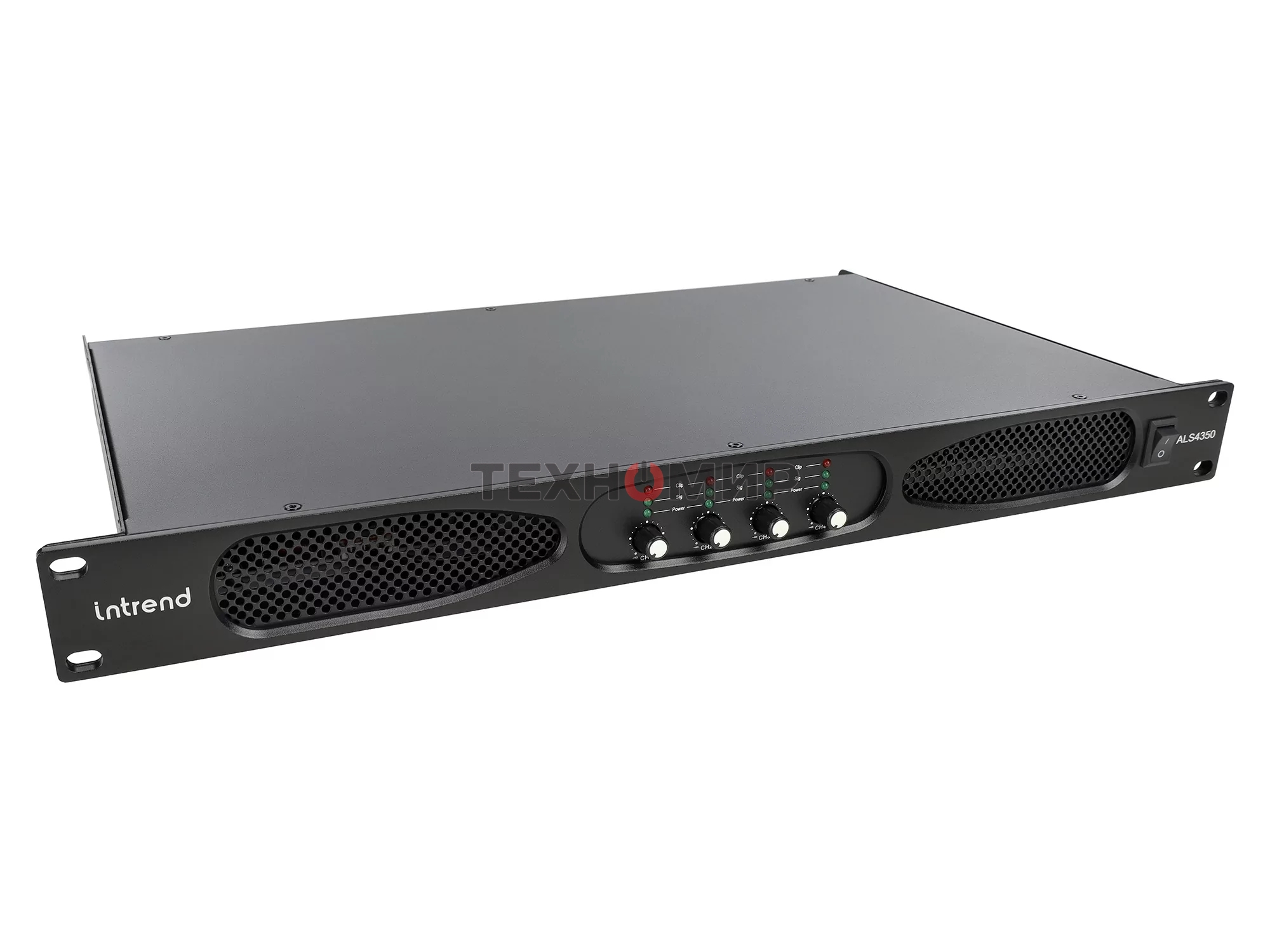 Усилитель Intrend ALS 4350 Четырехканальный, 4х350Вт/8Ом, 4х580Вт/4Ом, 2х1160Вт/8Ом